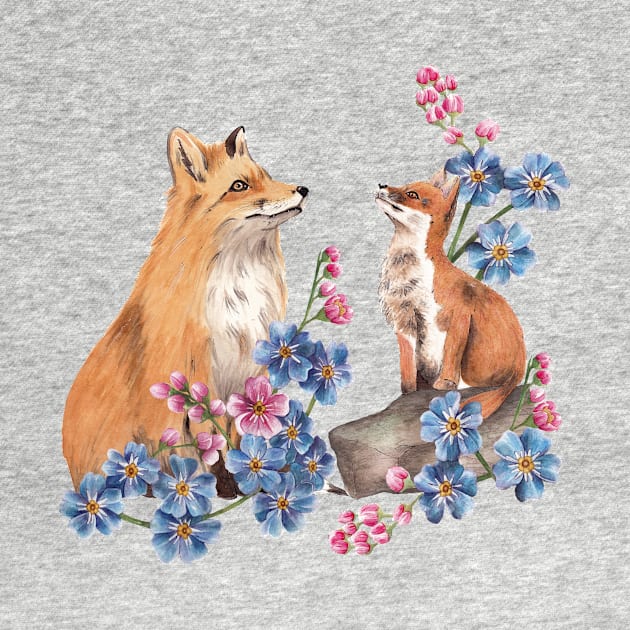 Cute foxes in nature by nadiaham